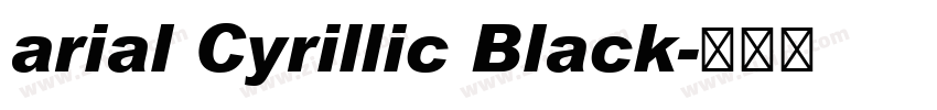 arial Cyrillic Black字体转换
